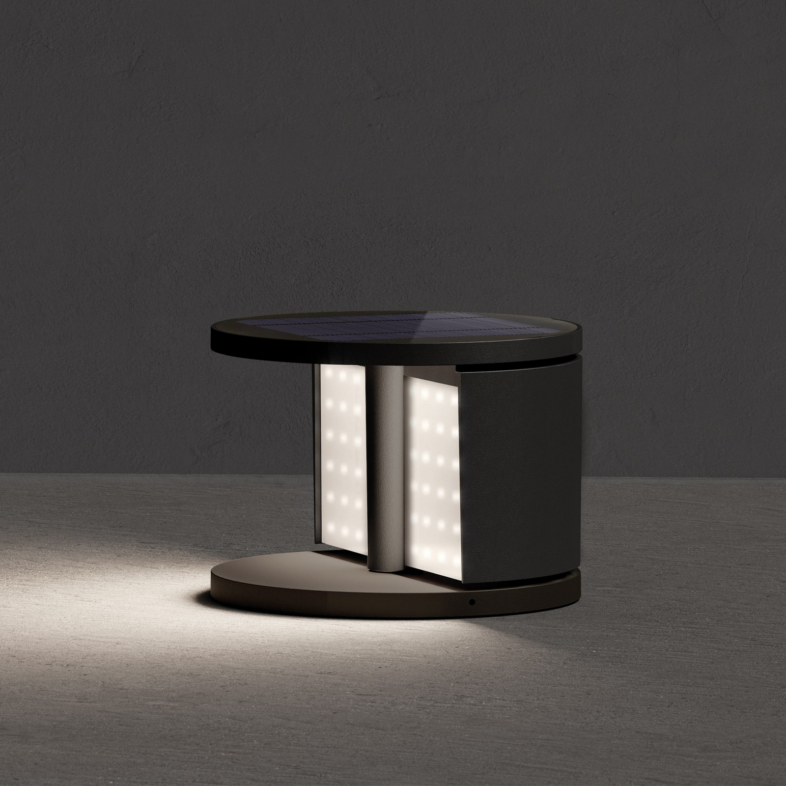 KLEWE LED solar tuinlamp SWING, antraciet, Ø 20 cm IP65